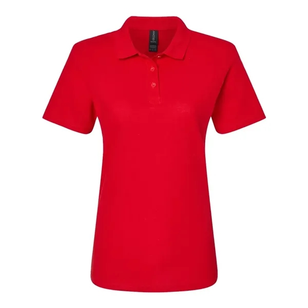 Screen Printed Gildan Women's Pique Polo Shirt - Screen Printed Gildan Women's Pique Polo Shirt - Image 1 of 7