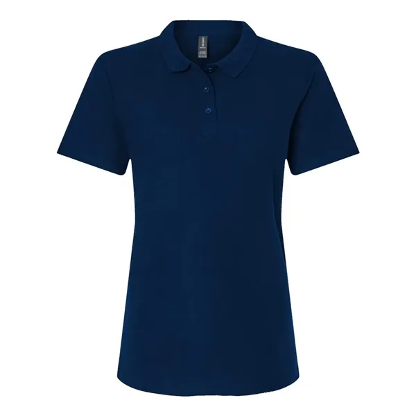 Screen Printed Gildan Women's Pique Polo Shirt - Screen Printed Gildan Women's Pique Polo Shirt - Image 3 of 7