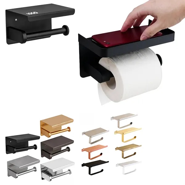 304 Stainless Steel Toilet Paper Roll Holder With Shelf