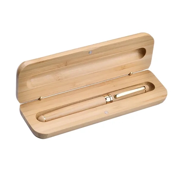 Eco-Friendly Bamboo Wood Pen & Case Executive Gift Set - Eco-Friendly Bamboo Wood Pen & Case Executive Gift Set - Image 1 of 3