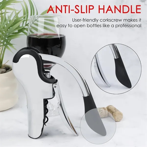 Stainless Steel Wine Bottle Opener - Stainless Steel Wine Bottle Opener - Image 4 of 4