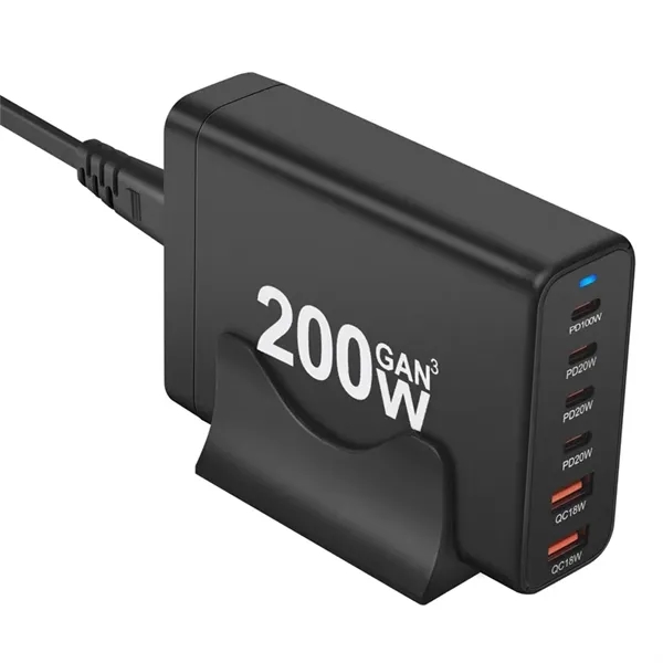 6-Port 200W USB Charger Station Wall Adapter Plug - 6-Port 200W USB Charger Station Wall Adapter Plug - Image 0 of 3