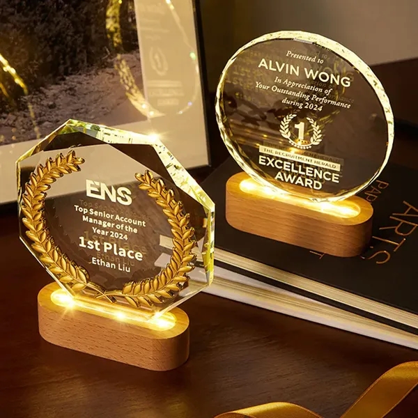 3D Crystal Night Light Medal Custom - 3D Crystal Night Light Medal Custom - Image 0 of 3