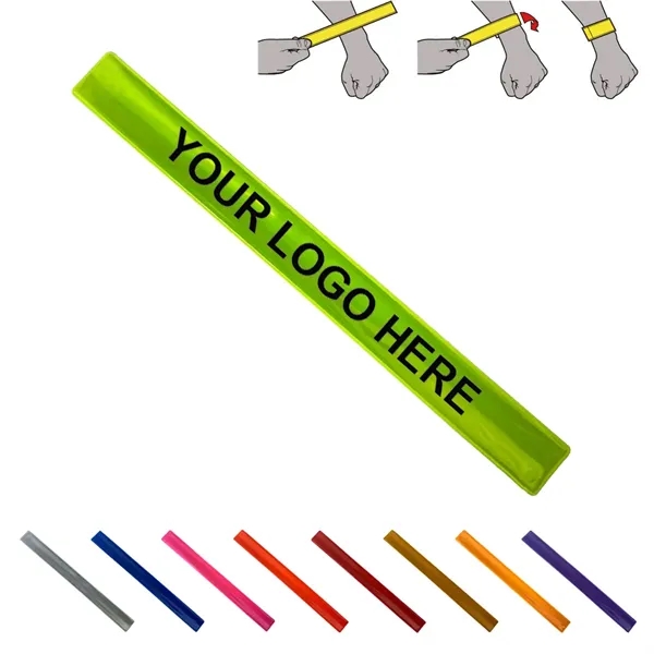 Reflective Slap Bracelet Wristband - Reflective Slap Bracelet Wristband - Image 0 of 7