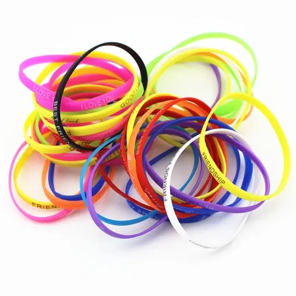 Ultra Thin Silicone Wristbands - Ultra Thin Silicone Wristbands - Image 1 of 4