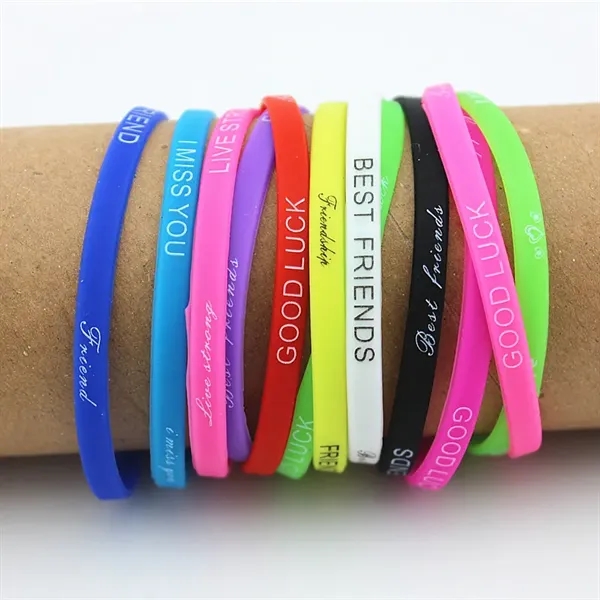 Ultra Thin Silicone Wristbands - Ultra Thin Silicone Wristbands - Image 2 of 4