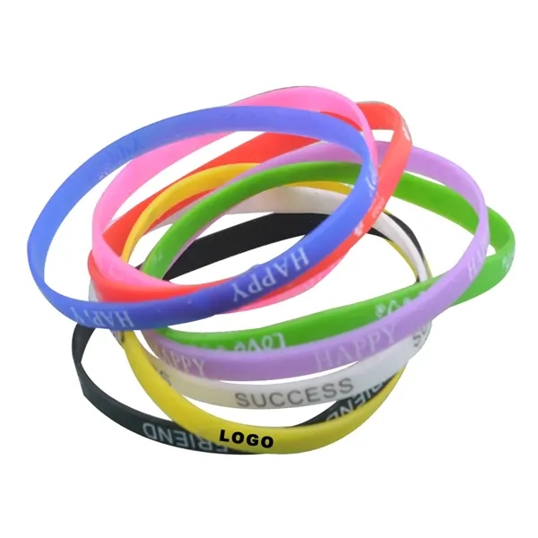 Ultra Thin Silicone Wristbands - Ultra Thin Silicone Wristbands - Image 0 of 4