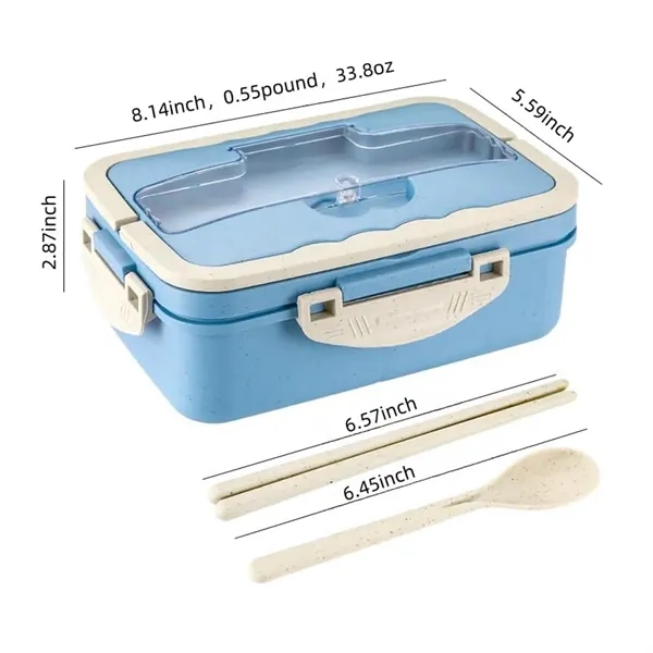 Bento Lunch Box Tableware Set Wheat Straw Material - Bento Lunch Box Tableware Set Wheat Straw Material - Image 1 of 7