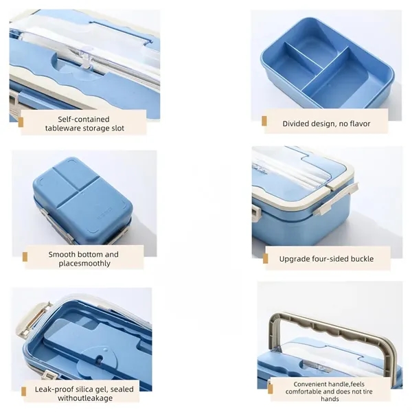 Bento Lunch Box Tableware Set Wheat Straw Material - Bento Lunch Box Tableware Set Wheat Straw Material - Image 2 of 7