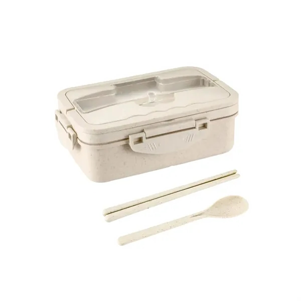 Bento Lunch Box Tableware Set Wheat Straw Material - Bento Lunch Box Tableware Set Wheat Straw Material - Image 3 of 7