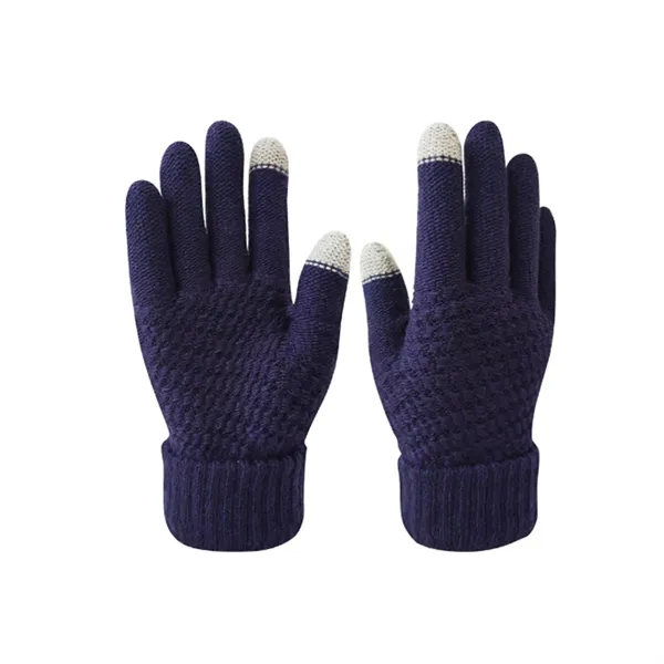 Customizable Warm Knitted Full Finger Gloves Winter Outdoor - Customizable Warm Knitted Full Finger Gloves Winter Outdoor - Image 6 of 6