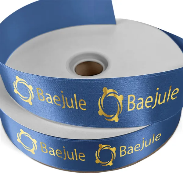 1 1/2" Badge Satin Ribbon - 100yd Roll - Foil Print - 1 1/2" Badge Satin Ribbon - 100yd Roll - Foil Print - Image 0 of 17