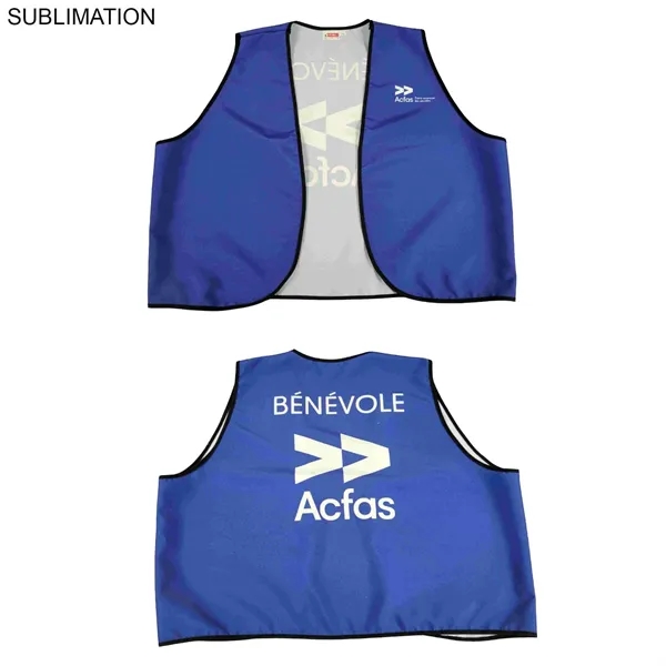 Domestic Sublimated SAFETY Polyester Poplin Vest - Domestic Sublimated SAFETY Polyester Poplin Vest - Image 8 of 8