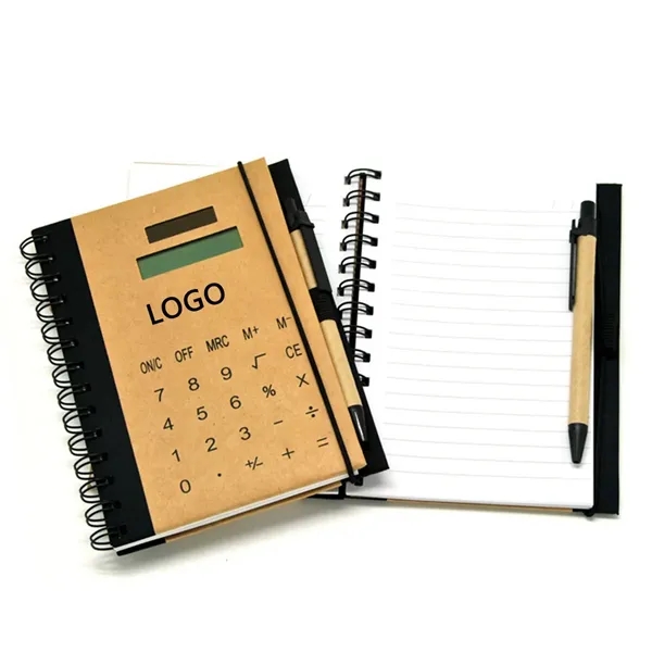 Promotional Notebook With Calculator And Pen - Promotional Notebook With Calculator And Pen - Image 0 of 4