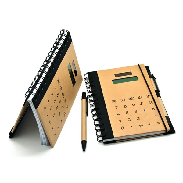 Promotional Notebook With Calculator And Pen - Promotional Notebook With Calculator And Pen - Image 1 of 4