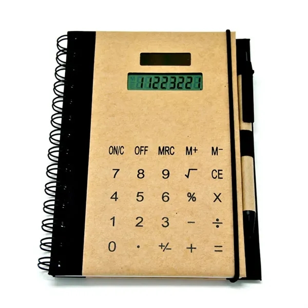 Promotional Notebook With Calculator And Pen - Promotional Notebook With Calculator And Pen - Image 4 of 4