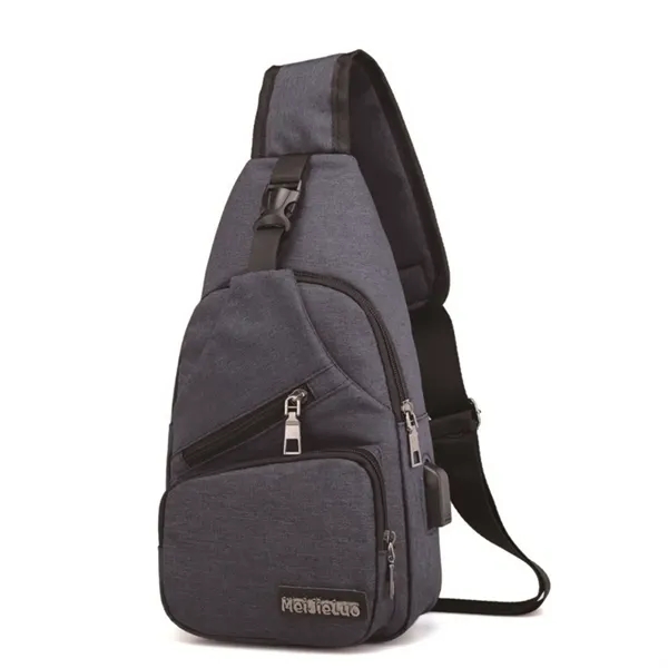 Waterproof Sling Backpack Bag with USB Charging Port - Waterproof Sling Backpack Bag with USB Charging Port - Image 4 of 5