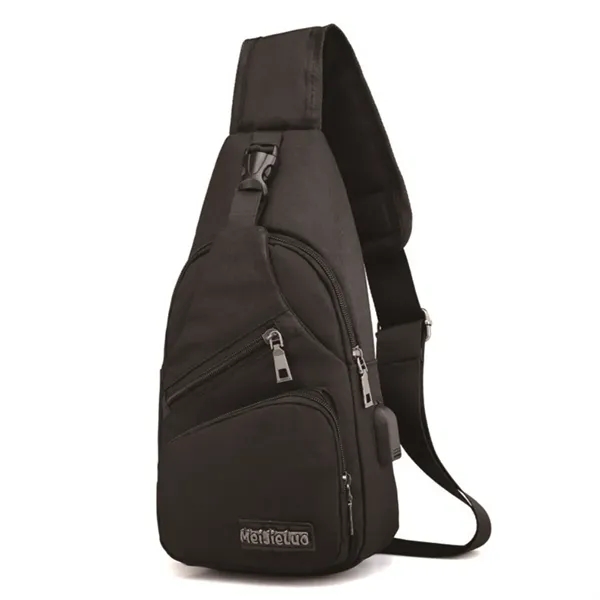 Waterproof Sling Backpack Bag with USB Charging Port - Waterproof Sling Backpack Bag with USB Charging Port - Image 5 of 5