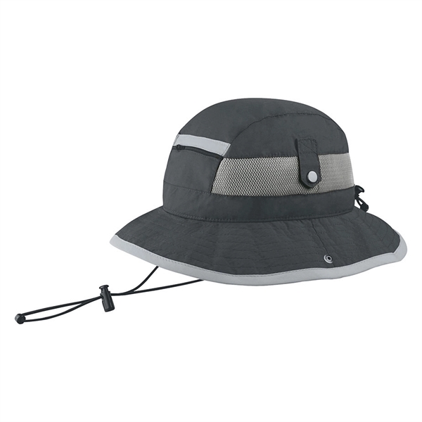 Taslon UV Bucket Hat w/Zipper Pocket - Taslon UV Bucket Hat w/Zipper Pocket - Image 1 of 2