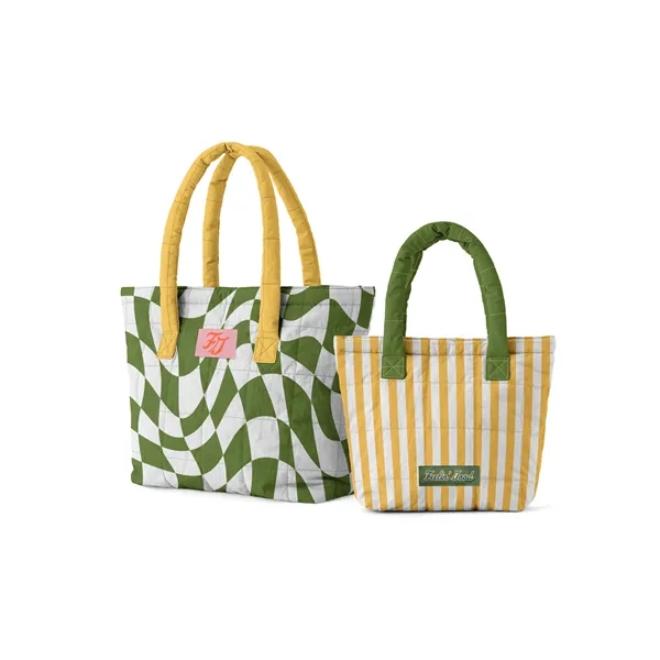 Large Quilted Puffy Totes - Large Quilted Puffy Totes - Image 4 of 5