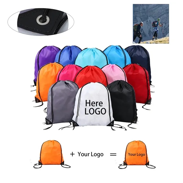 16.54 "X13.39" Polyester Drawstring Bag Fitness Backpack - 16.54 "X13.39" Polyester Drawstring Bag Fitness Backpack - Image 0 of 3