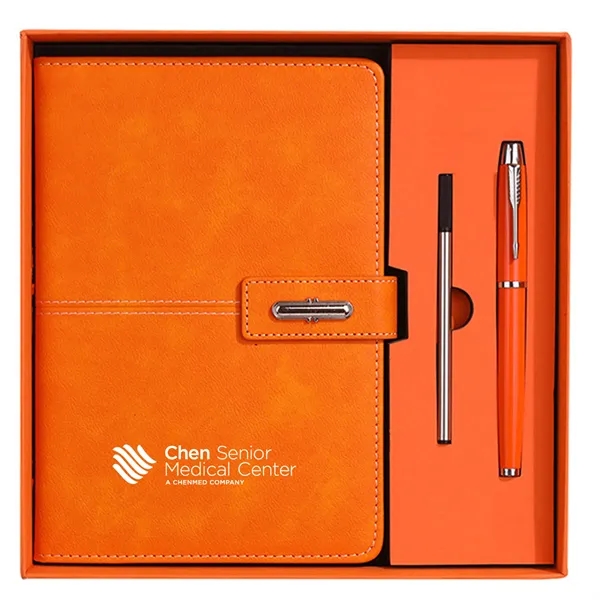 A5 Leather Notebook and Executive Pen Gift Set - A5 Leather Notebook and Executive Pen Gift Set - Image 5 of 5