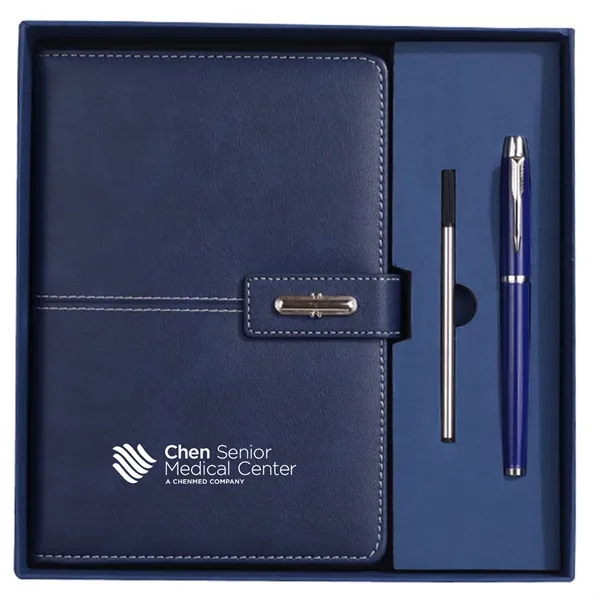 A5 Leather Notebook and Executive Pen Gift Set - A5 Leather Notebook and Executive Pen Gift Set - Image 0 of 5