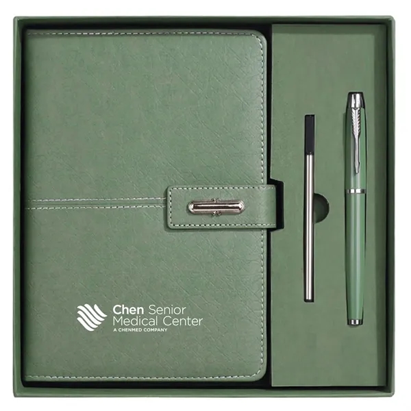 A5 Leather Notebook and Executive Pen Gift Set - A5 Leather Notebook and Executive Pen Gift Set - Image 4 of 5