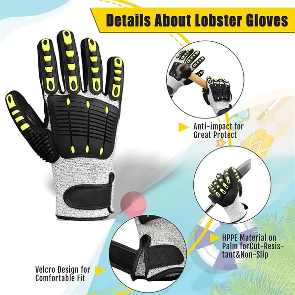 Anti Cut/Shock Safety Work Gloves - Anti Cut/Shock Safety Work Gloves - Image 2 of 3