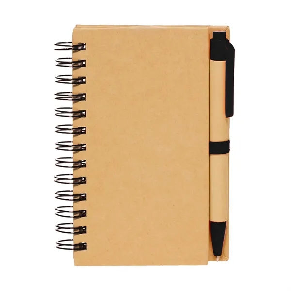 Recycled Spiral Notebook with Pen - Recycled Spiral Notebook with Pen - Image 0 of 6