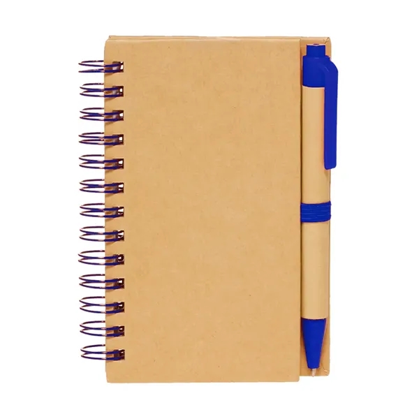 Recycled Spiral Notebook with Pen - Recycled Spiral Notebook with Pen - Image 1 of 6