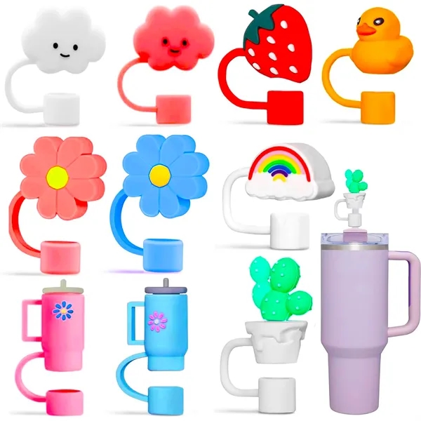 Custom 3D Silicone Straw Topper - Custom 3D Silicone Straw Topper - Image 1 of 8