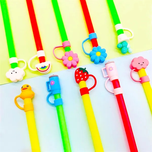 Custom 3D Silicone Straw Topper - Custom 3D Silicone Straw Topper - Image 5 of 8