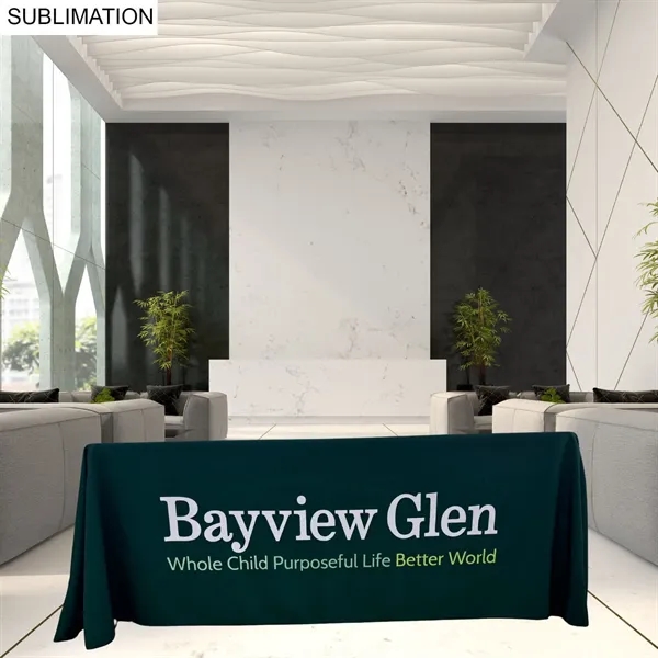 6' LazerCut 4-Sided Sublimated Tablecloth, Drape Style - 6' LazerCut 4-Sided Sublimated Tablecloth, Drape Style - Image 12 of 15