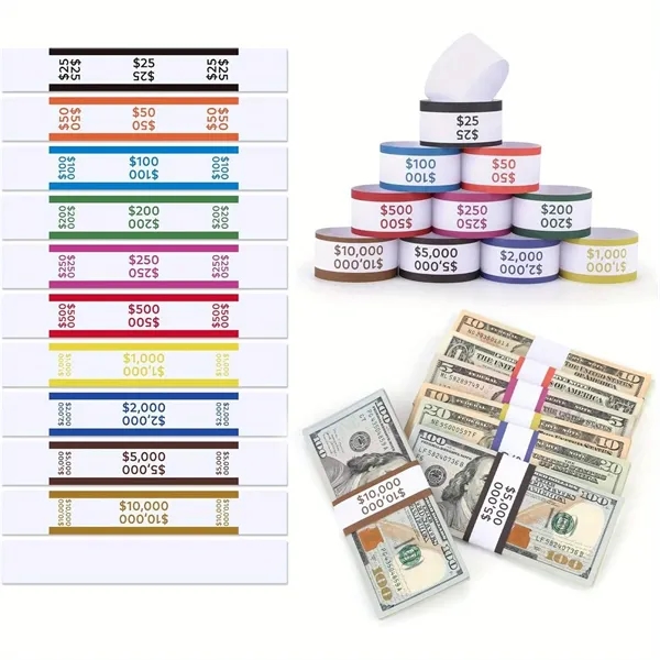 Self-Adhesive Money bands kraft paper currency straps - Self-Adhesive Money bands kraft paper currency straps - Image 4 of 5