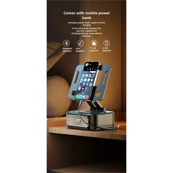 Tablet Stand with Bluetooth Speaker and power bank - Tablet Stand with Bluetooth Speaker and power bank - Image 5 of 5