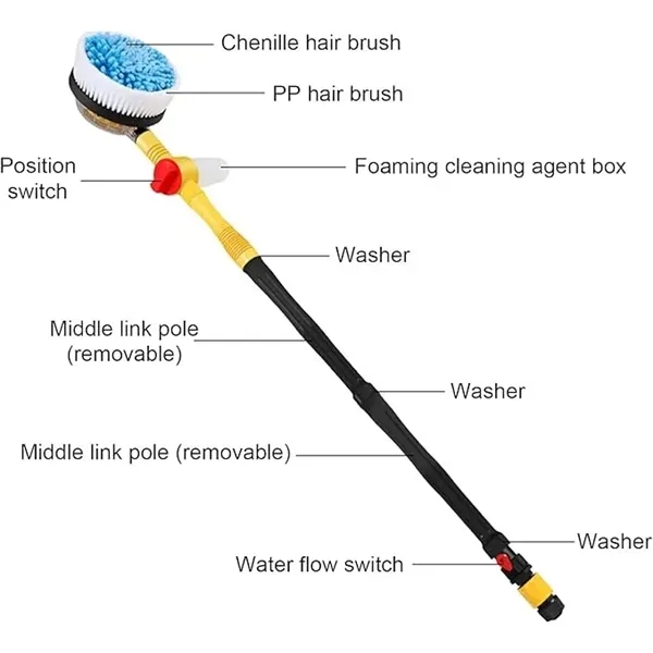 Rotating Car Wash Brush with High Pressure Gun - Rotating Car Wash Brush with High Pressure Gun - Image 3 of 5