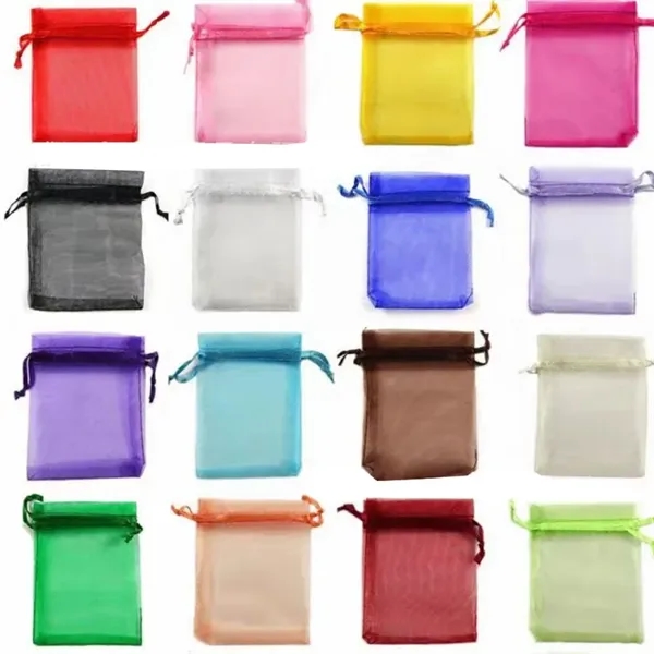 Organza Wedding Jewelry Drawstring Gift Bags - Organza Wedding Jewelry Drawstring Gift Bags - Image 6 of 8