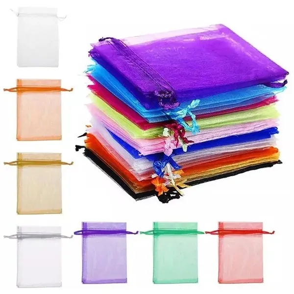 Organza Wedding Jewelry Drawstring Gift Bags - Organza Wedding Jewelry Drawstring Gift Bags - Image 7 of 8