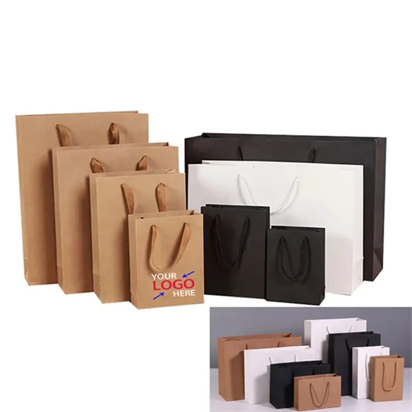 Custom Kraft Paper Tote Gift Bag with Handles - Custom Kraft Paper Tote Gift Bag with Handles - Image 0 of 5