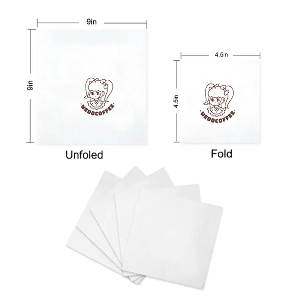 Disposable 2-Ply White Beverage Napkin - Disposable 2-Ply White Beverage Napkin - Image 1 of 1