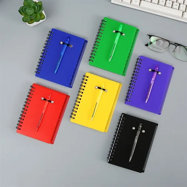 Spiral Pocket Notepad with Pen, Sticky Notes & Tabs - Spiral Pocket Notepad with Pen, Sticky Notes & Tabs - Image 1 of 3