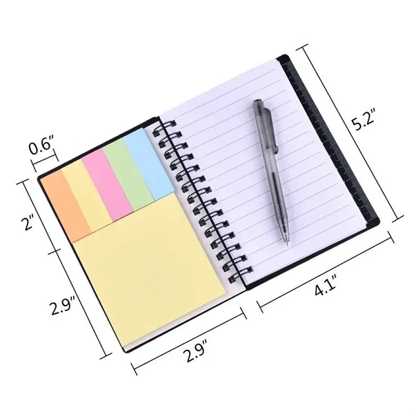Spiral Pocket Notepad with Pen, Sticky Notes & Tabs - Spiral Pocket Notepad with Pen, Sticky Notes & Tabs - Image 3 of 3