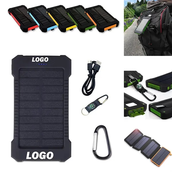 6000mAh Solar Power Bank with Built-in Compass - 6000mAh Solar Power Bank with Built-in Compass - Image 0 of 10