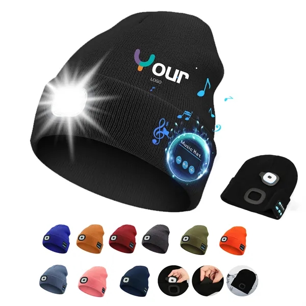 3 in 1 Bluetooth Flash Light Beanie USB Rechargeable