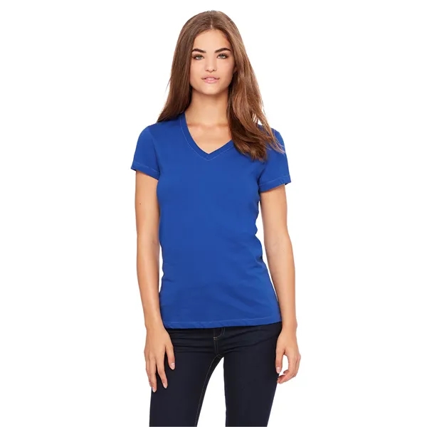 Bella + Canvas Ladies' Jersey Short-Sleeve V-Neck T-Shirt - Bella + Canvas Ladies' Jersey Short-Sleeve V-Neck T-Shirt - Image 76 of 78