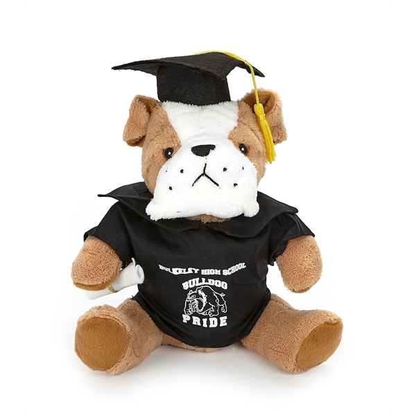 Extra Soft Style 10" Bulldog with Graduation Uniform