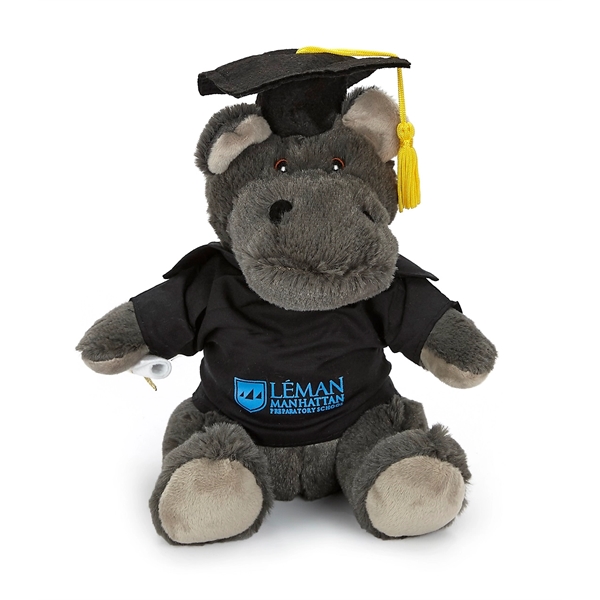 Extra Soft Style 10" Hippo with Graduation Uniform