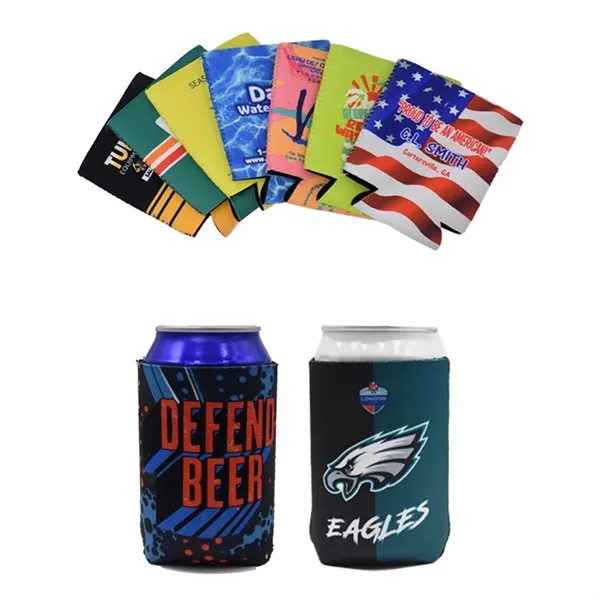 Full Color Neoprene Beverage Sleeves Collapsible Can Coolers - Full Color Neoprene Beverage Sleeves Collapsible Can Coolers - Image 0 of 8