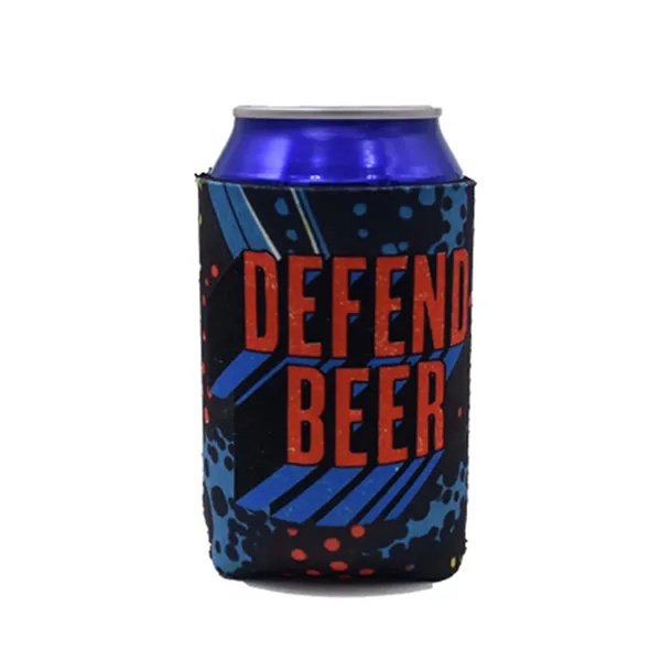 Full Color Neoprene Beverage Sleeves Collapsible Can Coolers - Full Color Neoprene Beverage Sleeves Collapsible Can Coolers - Image 1 of 8